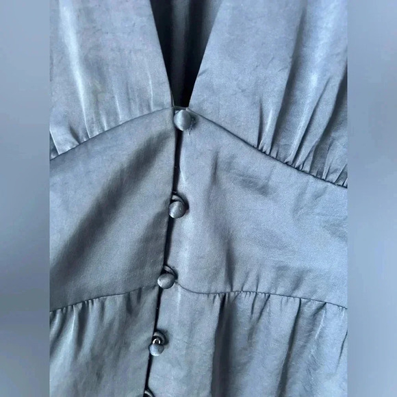 Aritzia Wilfred beautiful  satin blue dress - Picture 7 of 15